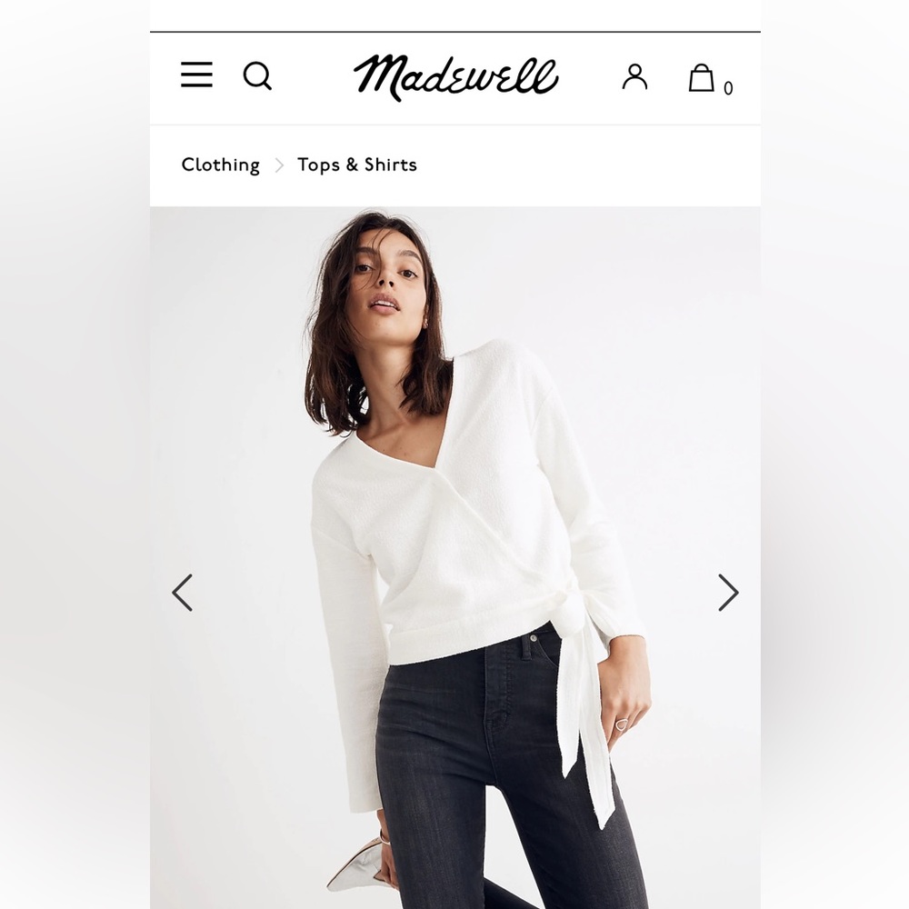 Madewell Texture And Thread Wrap Top - image 1